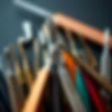 Different Types of Acne Tweezers Close-up of various types of acne tweezers arranged aesthetically