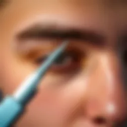 Precision tweezers for eyebrow shaping