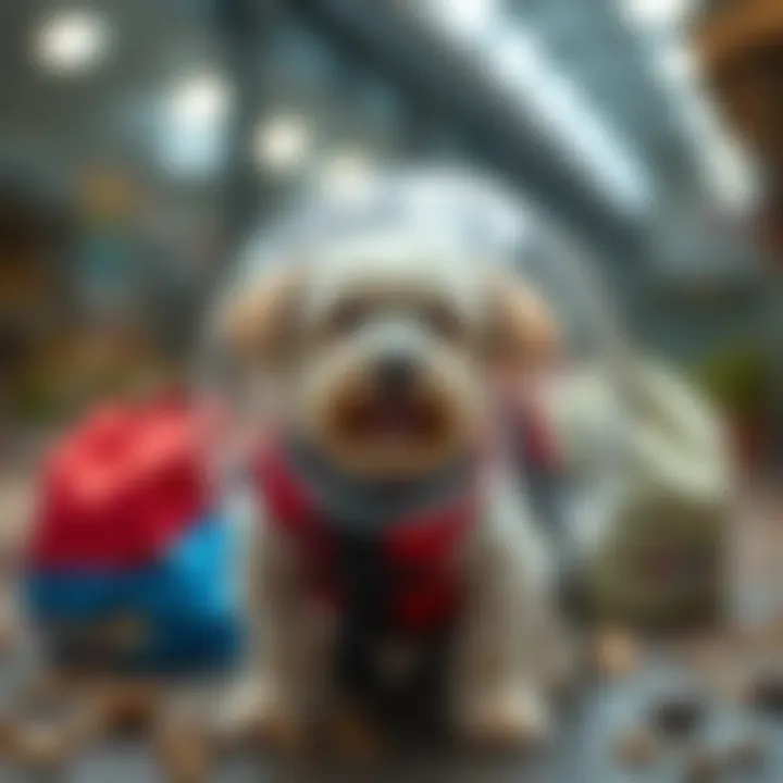 Different materials used in bubble backpacks for dogs