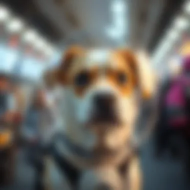 Close-up of safety features in a bubble backpack for dogs