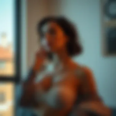 A thoughtful individual contemplating the use of enhancement tools.