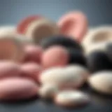 Diverse Shapes and Sizes of Bust Enhancement Pads A variety of bust enhancement pads showcasing different shapes and sizes.