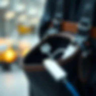 Sleek and Functional Cable Organizer Stylish cable organizer in a sleek bag