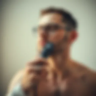 A person using clippers carefully for grooming