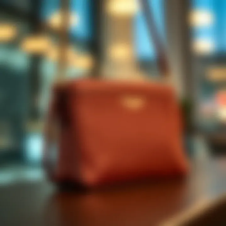Elegant design of the Coach crossbody wallet purse showcasing its sleek lines.