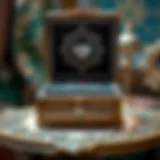 Elegant diamond art storage box showcasing intricate designs