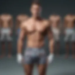 Creative display of custom boxers with unique face designs