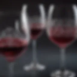 Elegant wine glasses adorned with intricate designs