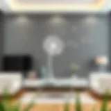 Dandelion Vinyl Decal in Contemporary Decor Elegant dandelion vinyl decal on a modern interior wall