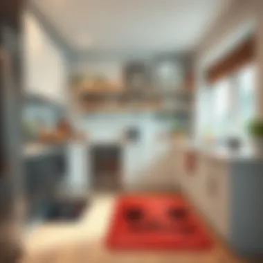 Diverse kitchen setting integrating the Disney mat into decor