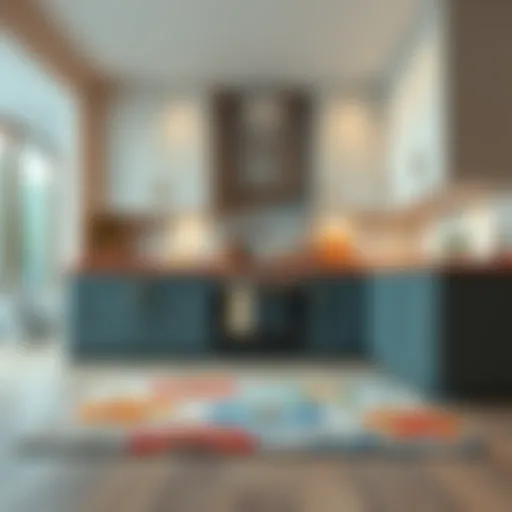 Elegant Disney anti-fatigue kitchen mat showcasing vibrant motifs