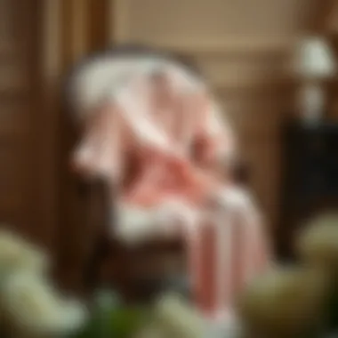 Chic robe set displayed elegantly on a vintage chair