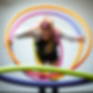 Diverse Colors of Adjustable Hula Hoops A variety of adjustable hula hoops showcased in different colors