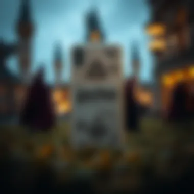 Artistic depiction of a clear Harry Potter phone case featuring iconic symbols