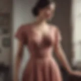 A beautifully styled vintage dress displayed on a mannequin