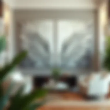 Stylish interior featuring angel wings canvas art as a focal point