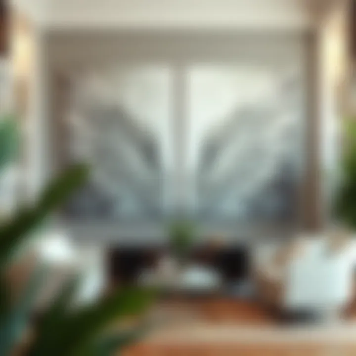 Stylish interior featuring angel wings canvas art as a focal point