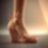 Elegant closed toe wedge with intricate strap design