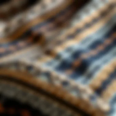 Close-up of a custom face blanket showcasing intricate design details