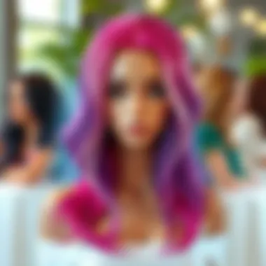 Vibrant Lace Wig Styles Vibrant lace wig styles showcasing different colors and lengths