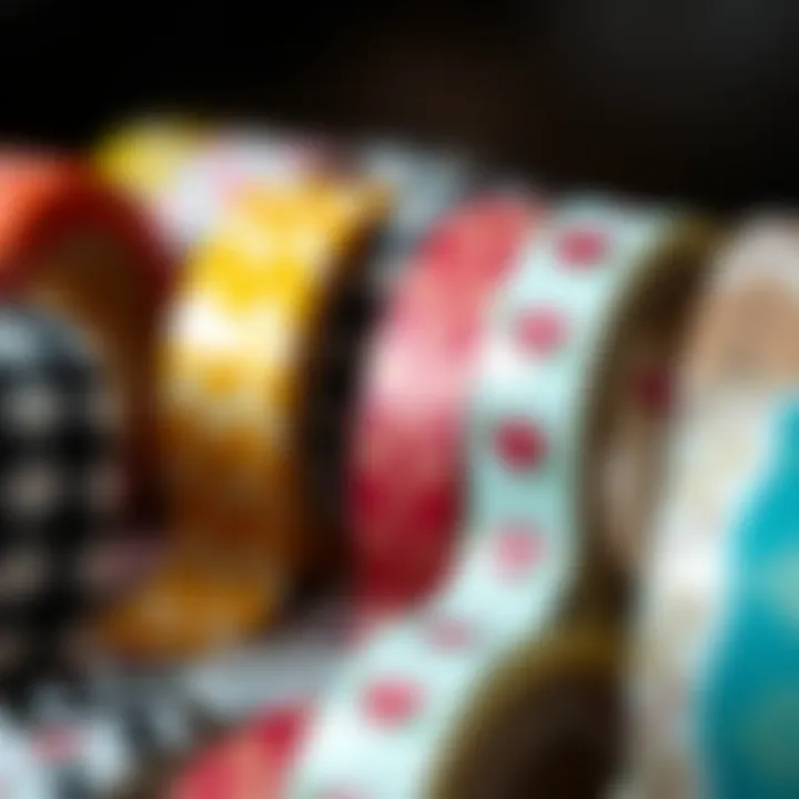 Diverse Patterns of Decorative Sealing Tape Close-up of various decorative sealing tape patterns