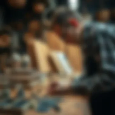 Craftsmanship of Decorative Tacks An artisan selecting materials for crafting decorative tacks.