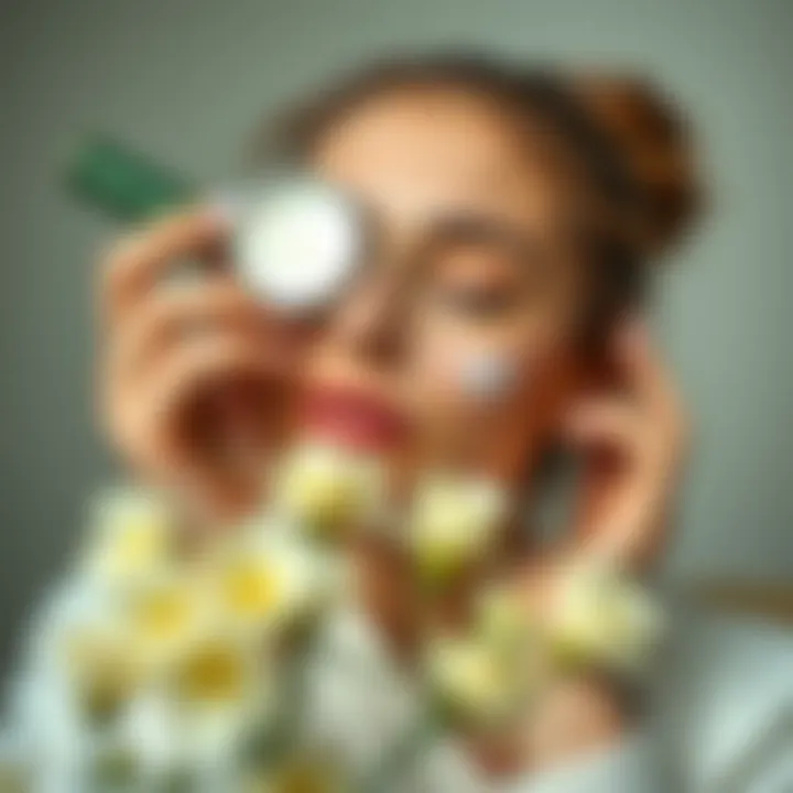 Demonstration of applying Farmacy Balm to remove makeup