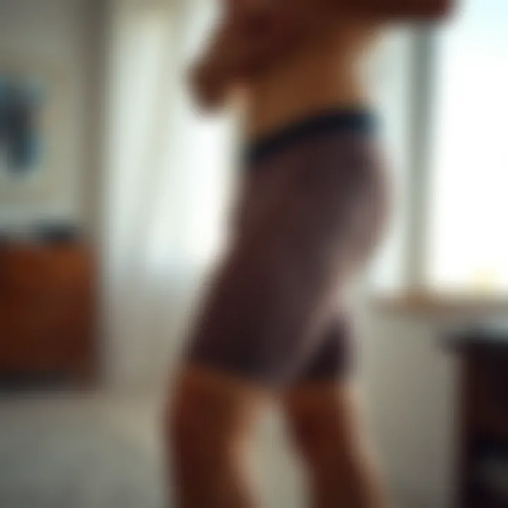 Perfect Fit for Optimal Comfort A well-fitted pair of long leg underwear displayed on a model