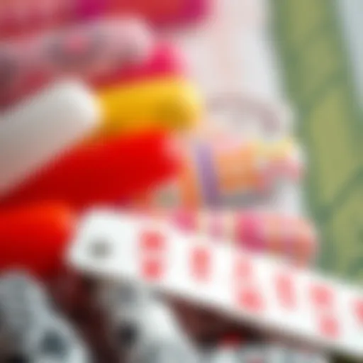 A vibrant array of nail art polish strips showcasing various patterns and colors.