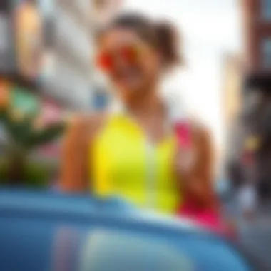 Chic accessories to enhance neon summer looks Stylish accessories complementing neon clothing