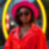 Vibrant neon summer outfit ensemble