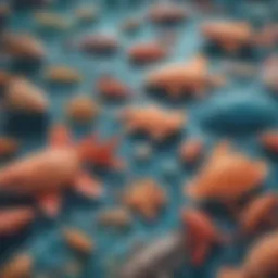 Vibrant ocean-themed contact paper showcasing marine life patterns