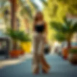 Elegant palazzo pants styled with a chic top