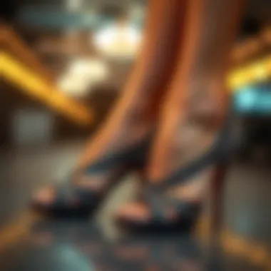 Chic Design of Peep Toe Heels Elegant peep toe heels showcasing a chic design