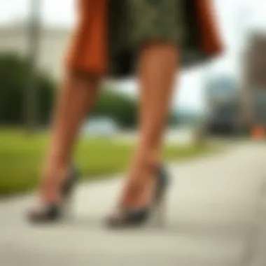 Outfit Pairing with Peep Toe Heels Stylish outfit pairing with peep toe heels