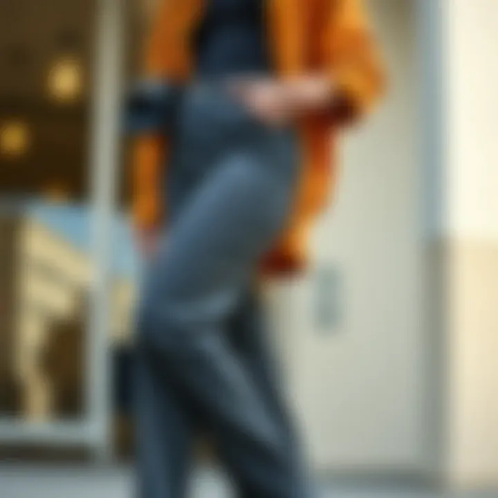 Casual Ensemble with Ribbed Flair Pants Stylish outfit featuring ribbed flair pants in a casual look