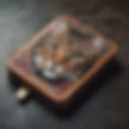 A stylish cat wallet featuring intricate feline patterns