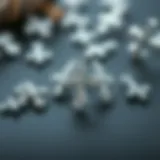 Elegant display of silver cross nail charms showcasing their intricate design.