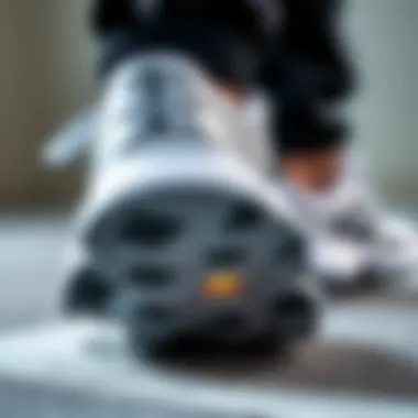 Close-up of the innovative outsole design