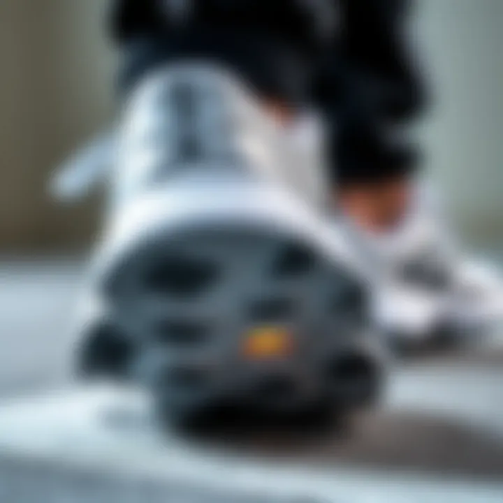 Close-up of the innovative outsole design