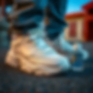 Detailed view of maintenance essentials for keeping Sketchers chunky sneakers in top condition