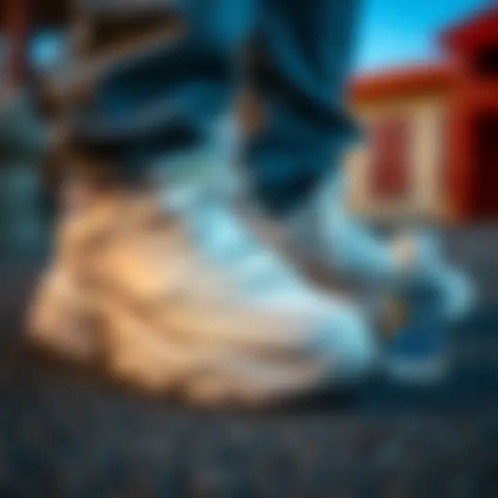 Detailed view of maintenance essentials for keeping Sketchers chunky sneakers in top condition