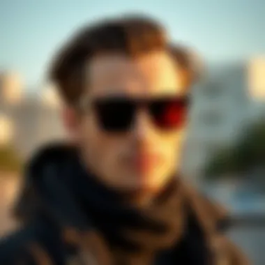 Fashion Fusion: Square Rimless Sunglasses in Modern Trends Fashion-forward individual accessorizing with square rimless sunglasses