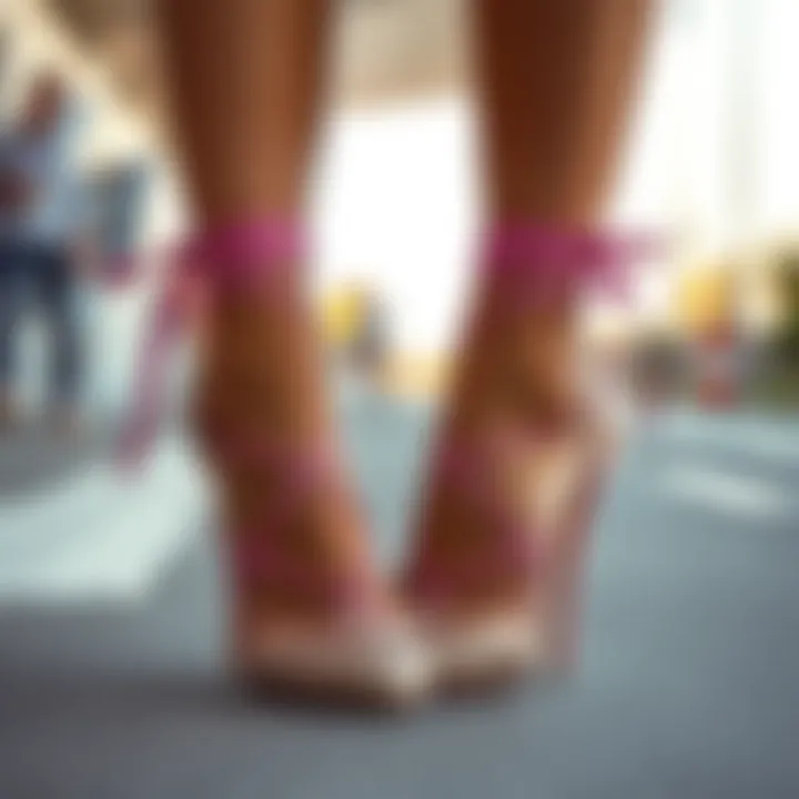 Stylish summer fantasy heels paired with chic outfits