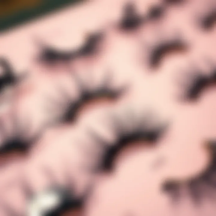 Artistic Display of Lash Styles Featuring Short Wispy Design Artistic display of various lash styles with emphasis on short wispy design