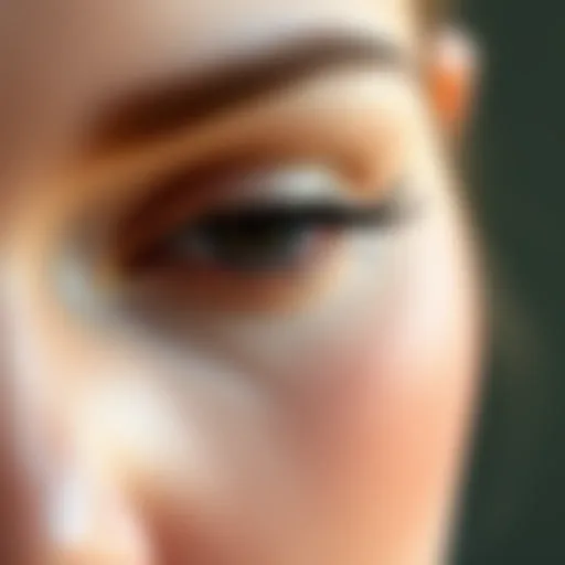 Short Wispy Lashes Enhancing Natural Beauty Close-up of elegant short wispy lashes enhancing natural beauty