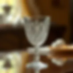 Elegant crystal mimosa cup showcasing intricate design