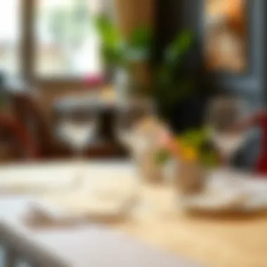 Elegant Table Setting Featuring a Shiny Gold Table Runner Elegant table setting with a shiny gold table runner