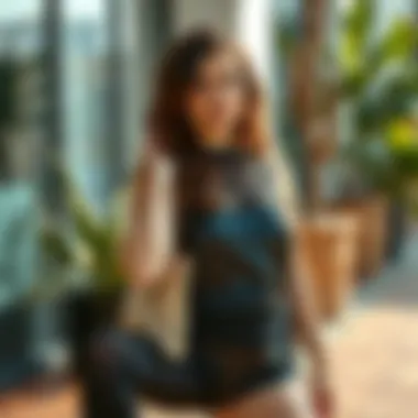 Creative styling options for a black sequin bodysuit in a casual setting