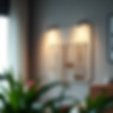 Stylish wall-mounted necklace organizer in a modern setting